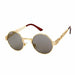 New Fashion Gothic Unisex Steampunk HD Mirror Round Sunglasses