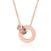 Couple Jewelry Austrian Crystal Love Necklace Luxury Brand Roman Numerical Necklace For Women Two Circle Pendant Clavicle