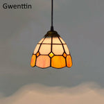 Tiffany Simple Pendant Light Mediterranean Stained Glass Hanging Lamp Home Decor