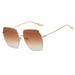Women Big Square Sunglasses Metal Frame High Quality Luxury Sunglasses
