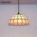 Tiffany Simple Pendant Light Mediterranean Stained Glass Hanging Lamp Home Decor