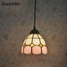 Tiffany Simple Pendant Light Mediterranean Stained Glass Hanging Lamp Home Decor
