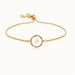 Colorful Rainbow Zircon Initial Letter Bracelet Jewelry For Women