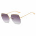 Women Big Square Sunglasses Metal Frame High Quality Luxury Sunglasses