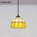 Tiffany Simple Pendant Light Mediterranean Stained Glass Hanging Lamp Home Decor