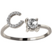 A-Z Letter Silver Adjustable Ring Initial Letter Creative Rings Trendy Jewelry