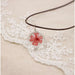 Handmade Transparent Resin Dried Flower Pendant Necklace Round Glass Jewelry For Women