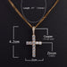 Cross Pendant Gold Silver Plated Copper Material Hip Hop Pendant Jewelry