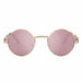 New Fashion Gothic Unisex Steampunk HD Mirror Round Sunglasses
