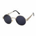 New Fashion Gothic Unisex Steampunk HD Mirror Round Sunglasses