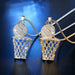 Basketball And Hoop Ice Gold Men Women Necklace Gold Silver Pendant Long Chain Necklace