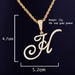Cursive Letter Pendant Necklaces Charm Men Women Fashion Jewelry With Rope Chain