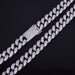 Men's Heavy Iced Zircon Cuban Link Necklace Choker Bling Hip Hop Jewelry