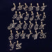 Cursive Letter Pendant Necklaces Charm Men Women Fashion Jewelry With Rope Chain