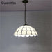 Tiffany Simple Pendant Light Mediterranean Stained Glass Hanging Lamp Home Decor