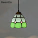 Tiffany Simple Pendant Light Mediterranean Stained Glass Hanging Lamp Home Decor