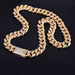 Men's Heavy Iced Zircon Cuban Link Necklace Choker Bling Hip Hop Jewelry