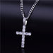 Cross Pendant Gold Silver Plated Copper Material Hip Hop Pendant Jewelry