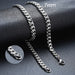 Cuban Chain Necklace Men Women Punk Stainless Steel Curb Link Chain