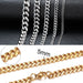 Cuban Chain Necklace Men Women Punk Stainless Steel Curb Link Chain