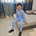 Boys Formal Birthday Suits Weddings Blazer Pants 2Pcs Set Kids Gentleman Clothing Sets