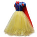 Princess Dress Girls Snow White Cosplay Costume Puff Sleeve Kids Dress
