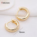 Simple Round Circle Gold Plated Hoop Earrings Women Fashion Jewelry