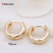 Simple Round Circle Gold Plated Hoop Earrings Women Fashion Jewelry