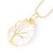 Tree of Life Necklace Natural Stone Pendant Gold Color Wire Wrap Gem Stone Jewelry