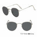 Classic Small Frame Round Sunglasses Women/Men Brand Designer Alloy Vintage Sun Glasses