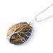 Tree of Life Necklace Natural Stone Pendant Gold Color Wire Wrap Gem Stone Jewelry