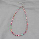 Simple Seed Beads Strand Necklace Women String Collar Colorful Handmade Jewelry