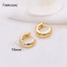 Simple Round Circle Gold Plated Hoop Earrings Women Fashion Jewelry