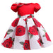 Kids Flower Dress Elegant Causal Princess Party Dresses Girls Children Clothing