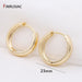 Simple Round Circle Gold Plated Hoop Earrings Women Fashion Jewelry
