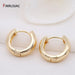 Simple Round Circle Gold Plated Hoop Earrings Women Fashion Jewelry