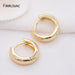 Simple Round Circle Gold Plated Hoop Earrings Women Fashion Jewelry