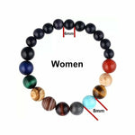Eight Planets Natural Stone Bracelet Solar System Beads Bracelets Unisex Jewelry