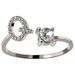 A-Z Letter Silver Adjustable Ring Initial Letter Creative Rings Trendy Jewelry