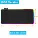 RGB Mouse Pad Large Backlit Gaming Mouse Pads LED Gamer Carpet Desk Mat