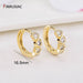 Simple Round Circle Gold Plated Hoop Earrings Women Fashion Jewelry