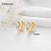 Simple Round Circle Gold Plated Hoop Earrings Women Fashion Jewelry
