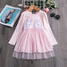 Polka Dot Long Sleeve Kids Dresses Girls Spring Autumn Birthday Party Children Clothes