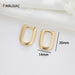 Simple Round Circle Gold Plated Hoop Earrings Women Fashion Jewelry