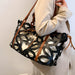 Hollow Out High Capacity Casual Tote Bag For Women Fashion Shoulder Bag