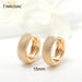 Simple Round Circle Gold Plated Hoop Earrings Women Fashion Jewelry