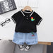 Baby Girls & Boys Clothes Suit Children Fashion Cartoon T-Shirt Shorts 2Pcs/Sets