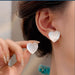 Irregular U-shaped Gold Color Earrings Woman Crystal Fashion Jewelry