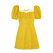 Women Fashion Cotton Dress Backless Puff Short Sleeve Ladies Sundress