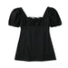 Women Fashion Cotton Dress Backless Puff Short Sleeve Ladies Sundress
